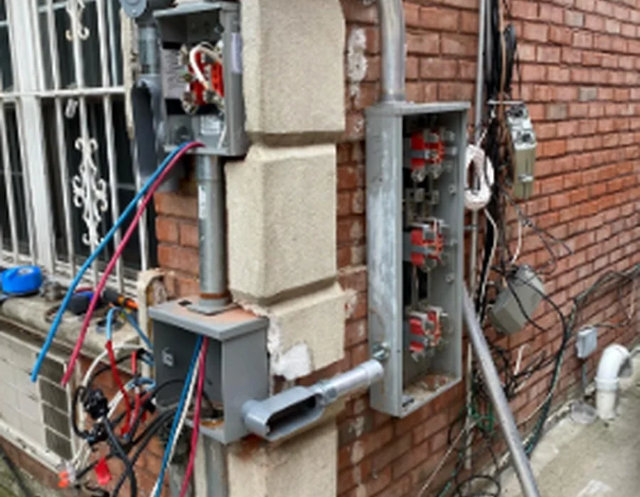 Exterior electrical service installation