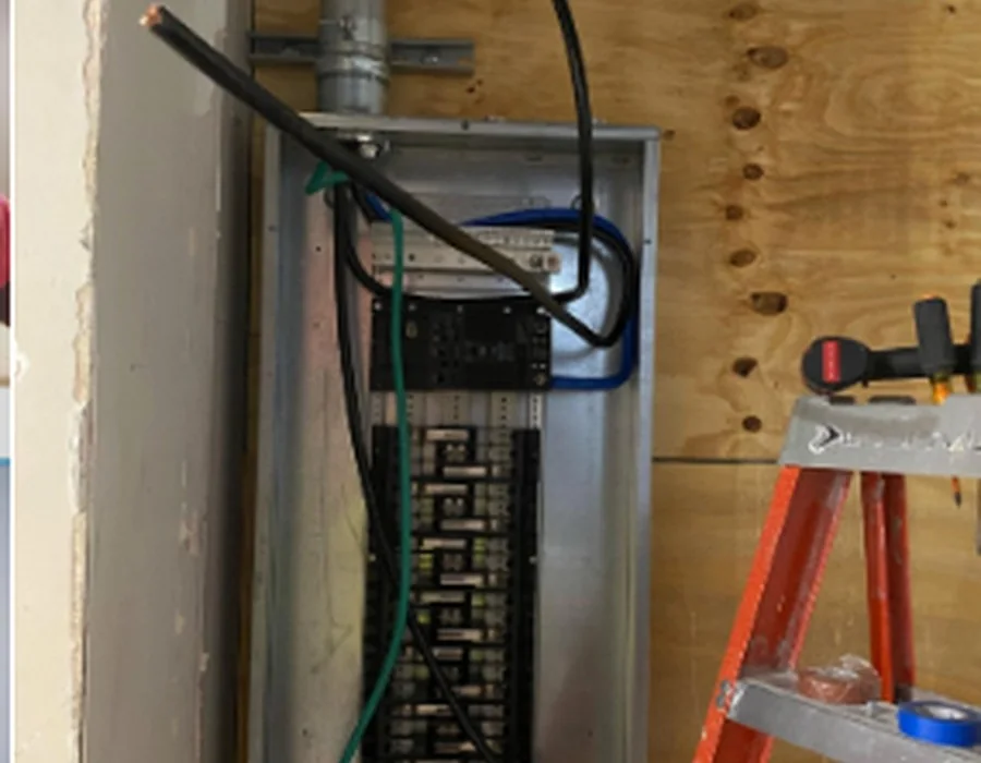 Interior electrical panel work
